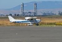 N711PG @ KAPC - Cal Aggie Flying Club Cessna 172M taxiing by Napa River RR bridge for departure to KEDU - by Steve Nation