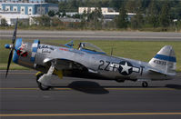 N7159Z @ KPAE - KPAE Paul Allens newly painted Jug taxying for the fortnightly flying display this time in the company of FHC's P51D