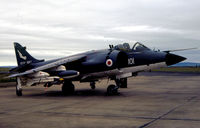 XZ452 @ EGQS - Sea Harrier FRS.1 of RNAS Yeovilton's 899 Squadron on display at the 1981 RAF Lossiemouth Airshow. - by Peter Nicholson