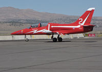 N4213A @ KRTS - Race #2 Aero Vodochody L39C taxiing for Jet Race class heat @ 2009 Reno Air Races - by Steve Nation