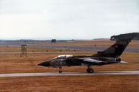 43 31 @ EGQS - Tornado IDS of the Tri-National Tornado Training Establishment - TTTE - based at RAF Cottesmore taxying after arrival at RAF Lossiemouth in the Summer of 1984. - by Peter Nicholson