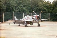 G-HAEC @ EGVA - P-51D Mustang as 44-72218 Big Beautiful Doll on the flight-line at the 1997 Intnl Air Tattoo at RAF Fairford. - by Peter Nicholson