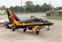 XX244 @ EGVA - Hawk T.1, callsign Thunder, of 74[Reserve] Squadron on the flight-line at the 1997 Intnl Air Tattoo at RAF Fairford. - by Peter Nicholson