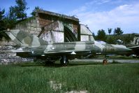 22 38 @ EDAV - Former East German AF MiG-21 preserved in the local museum on the old Soviet air base. - by Joop de Groot
