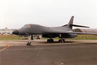 85-0060 @ EGVA - B-1B Lancer, callsign Jayhawk 52, of the Kansas Air National Guard's 184th Bomb Wing on the flight-line at the 1997 Intnl Air Tattoo at RAF Fairford. - by Peter Nicholson