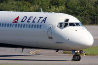 N963DL @ ORF - Delta Air Lines N963DL (FLT DAL348) from Hartsfield-Jackson Atlanta Int'l (KATL) turning on to Taxiway Charlie from Echo after landing on RWY 5. - by Dean Heald
