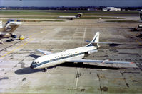 F-BHRL @ LHR - Caravelle III of Air France arriving at the terminal at Heathrow in the Summer of 1974. - by Peter Nicholson