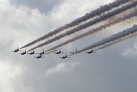 XX178 @ EGSH - Red arrows flying over Norwich. - by Graham Reeve