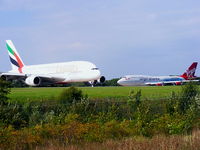 A6-EDI @ EGCC - Emirates - by Chris Hall