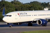 N3732J @ ORF - Delta Air Lines N3732J (FLT DAL1238) exiting RWY 5 at Taxiway Echo after arrival from Hartsfield-Jackson Atlanta Int'l (KATL). - by Dean Heald
