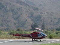 N282SH @ SZP - 2005 Enstrom 280FX SHARK, Lycoming HIO-360-F1AD 225 Hp with Rotomaster 3BT5EE10J2 Turbocharger, three seats, at SZP Helipad - by Doug Robertson