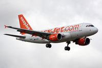 G-EZBC @ EGNT - Airbus A319-111 on approach to Newcastle Airport, August 2010. - by Malcolm Clarke