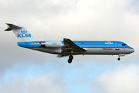 PH-KZK @ EGNT - Fokker 70 (F28-0070) on approach to Newcastle Airport, Auguat 2010. - by Malcolm Clarke