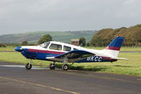 G-BKCC @ EGFP - Piper Cherokee Archer visiting Pembrey Airport - by Roger Winser