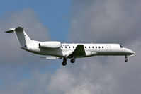 G-CGMB @ EGNT - Embraer ERJ-135ER on approach to Newcastle Airport, August 2010. - by Malcolm Clarke