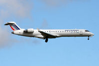 F-GRZJ @ EGNT - Bombardier CL-600-2C10 approaching Newcastle Airport, August 2010. - by Malcolm Clarke