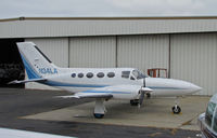 N34LA @ KHWD - Healdsburg, CA-based 1982 Cessna 421C Golden Eagle in for checks at Hayward, CA - by Steve Nation