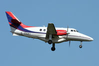 G-OAKI @ EGNT - British Aerospace Jetstream 3102 on finals to 07 at Newcastle Airport, August 2010. - by Malcolm Clarke