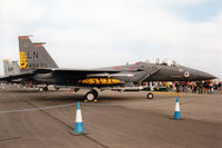 91-0314 @ EGVA - F-15E Strike Eagle, callsign Shifty 21, of 494th Fighter Squadron/48th Fighter Wing at RAF Lakenheath on display at the 1997 Intnl Air Tattoo at RAF Fairford. - by Peter Nicholson