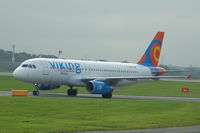 SX-SMU @ EGCC - Viking Hellas Airbus A320-231 taxiing at Manchester Airport - by David Burrell