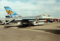 J-230 @ EGVA - F-16A Falcon, callsign Tiger 81, of 313 Squadron Royal Netherlands Air Force on display at the 1997 Intnl Air Tattoo at RAF Fairford. - by Peter Nicholson