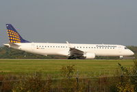 D-AEMB @ EGCC - Augsburg Airways operating for Lufthansa Regional - by Chris Hall