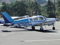 N7523J @ POC - Tied down and parked in transient parking - by Helicopterfriend