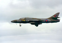 WV322 @ EGQS - Hunter T.8C of 237 Operational Conversion Unit on final approach to RAF Lossiemouth in the Summer of 1990. - by Peter Nicholson