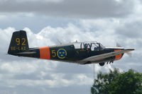 SE-LAZ @ ESCF - Saab Safir taking off from Malmen Air Base, Sweden. - by Henk van Capelle