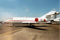 0125 @ EGVA - Falcon 20ECM, callsign Norwegian 5006, of 717 Skv Royal Norwegian Air Force on display at the 1997 Intnl Air Tattoo at RAF Fairford. - by Peter Nicholson