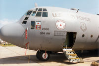 62-1866 @ EGVA - C-130E Hercules, callsign Wang 23, of 53rd Airlift Squadron/314th Airlift Wing at Little Rock AFB on display at the 1997 Intnl Air Tattoo at RAF Fairford. - by Peter Nicholson