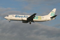 YR-BAE @ EBBR - Flight OB123 is descending to RWY 25L - by Daniel Vanderauwera