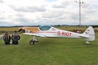 G-RIOT @ X5FB - Silence Twister with pilot and fellow pilot of G-TWST at Fishburn Airfield, July 2010. - by Malcolm Clarke