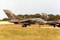 ZA453 @ EGQS - Tornado GR.1B of 12 Squadron joining the active runway at RAF Lossiemouth in the Summer of 1995. - by Peter Nicholson