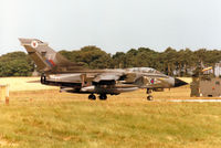 ZA474 @ EGQS - Tornado GR.1B of 12 Squadron lining up for take-off on Runway 05 at RAF Lossiemouth in the Summer of 1995. - by Peter Nicholson