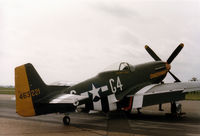 N6340T @ MHZ - Another view of P-51D Mustang 44-63221 on display at the 1985 RAF Mildenhall Air Fete. - by Peter Nicholson