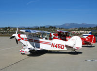 N45D @ KCMA - 1995 Aviat PITTS S-2B on sunny visitors ramp after flight up from Torrance, CA with N36MT - by Steve Nation