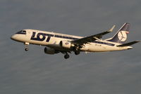 SP-LIM @ EBBR - Arrival of flight LO235 to RWY 25L - in the rising sun ... - by Daniel Vanderauwera