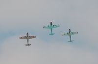 ZU-HOG @ EGFH - Leading G-YAKF and G-BVVA in 3 ship formation practice. - by Roger Winser