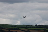 PA474 - Off airport. BBMF's Avro Lancaster B.1 over Kidwelly, Wales, UK during a display at the nearby Kidwelly Carnival. - by Roger Winser