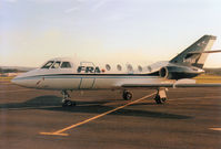 G-FRAD @ EGPH - Falcon 20E of Flight Refuelling Aviation at Edinburgh in September 1988. - by Peter Nicholson