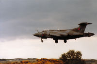 XN976 @ EGQS - Buccaneer S.2B of 12 Squadron on final approach to Runway 23 at RAF Lossiemouth in May 1989. - by Peter Nicholson