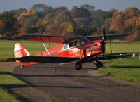 G-ADKC @ EGLM - Ah, De Havilland! Lovely Hornet Moth in the late afternoon Autumn sun at White Waltham. - by moxy