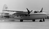 WP312 @ EGDY - Coded BY of RNAS Brawdy Station Flight on display at RNAS Yeovilton Naval Air Day circa 1969. - by Roger Winser