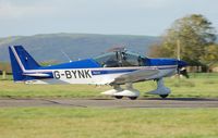 G-BYNK @ EGFP - Departing Pembrey Airport - by Roger Winser