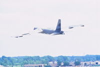 UNKNOWN @ DPA - B-52G pulling up after low approach on RY 4 past the control tower - by Glenn E. Chatfield