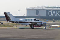 N414W @ KOAK - Any guesses where this photo was taken? If you said KOAK - Oakland, CA you're right. Locally-based 1969 Cessna 414 running-up before take-off from North Field - by Steve Nation
