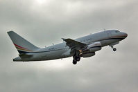 VQ-BDD @ EGGW - Royal Jordanian Air Force A318 Elite clims out of Luton into grey sky - by Terry Fletcher