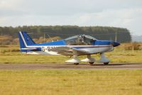 G-BYNK @ EGFP - Departing Pembrey Airport - by Roger Winser