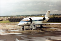 12 01 @ EGVA - Challenger 601, callsign German Air Force 610, on the flight-line at the 1993 Intnl Air Tattoo at RAF Fairford. - by Peter Nicholson